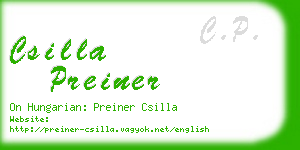 csilla preiner business card